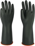 Heavy-Duty Latex Chemical Resistant Gloves - Reusable Long Rubber Dishwashing Gloves with Forearm Protection for Men - Waterproof, Industrial Safety Gear, Acid & Alkali Resistant, Oil-Proof,14“，1 Pair