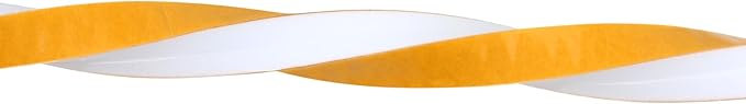 Weather Stripping Door Seal Strip (3/5 Inch X 1/4 Inch X 16Feet), Strong Adhesive, Lightproof, Soundproof, Weatherproof Foam Tape Insulation for Sliding Door, Front Door Frame, Windows- White