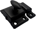 QCAA Oval Turn Cabinet Latch, for Cupboard & Other Furniture, Small, Matte Black, 1 Pack, Made in Taiwan