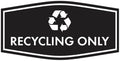 Fancy Recycling Only Sign (Black) - Large