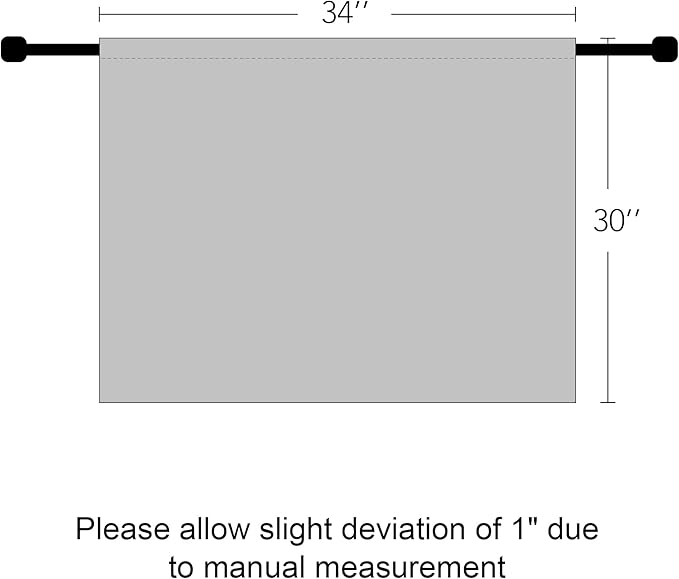 RYB HOME Small Curtains for Kitchen Window - Blackout Privacy Portable Curtain Set for Bedroom Office Bathroom Basement Garage Storage Enclosure RV Bunk, W 34 x L 30 inch, Mocha, 2 Pcs