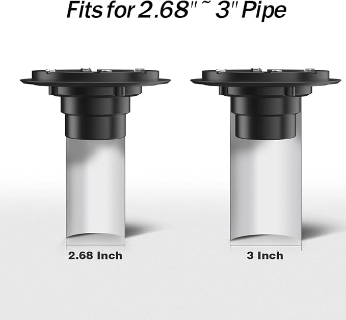 RANDOM Round Shower Drain SUS304 Stainless Steel Oil Rubbed Bronze Shower Drain 4 inch with Adjustable PVC Base Flange,Shower Floor Drain with Removable Cover Grid Grate