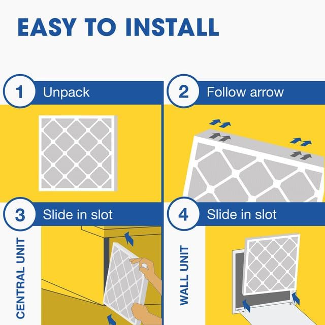 Aerostar 20x26x1 MERV 8 Pleated Air Filter, AC Furnace Air Filter, 6 Pack (Actual Size: 20" x 26" x 3/4")