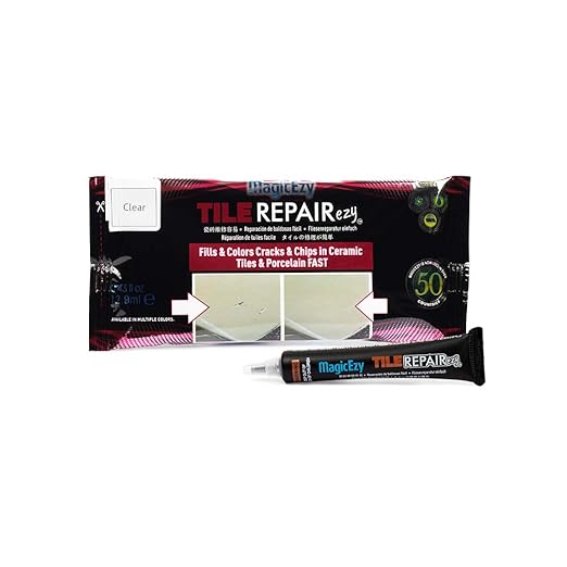 MagicEzy Tile Repairezy (Clear): Clear Scratch Repair Touch Up Filler for Scratch Removal and Chip Repair on Tiles, Kitchen Cupboards, Enamel, Vases, Ceramic