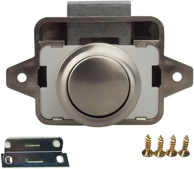 Encell Set of 5 Push Button Latch Cupboard for RV Camper Motor Home Caravan