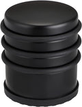 Sumnacon Heavy Duty Floor Door Stopper No Drill - Durability Stainless Steel Door Stop with Anti-Skid Rubber - Contemporary Safety Doorstop for Home Office Commercial Industrial, Black