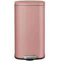 AthLike Trash Can, Stainless Steel Kitchen Garbage Can, Step Waste Bin with Hinged Lid and Removable Inner Bucket, Soft-Close, Dustbin for Bathroom Bedroom Living Room Home (Pink, 13.2 Gal)