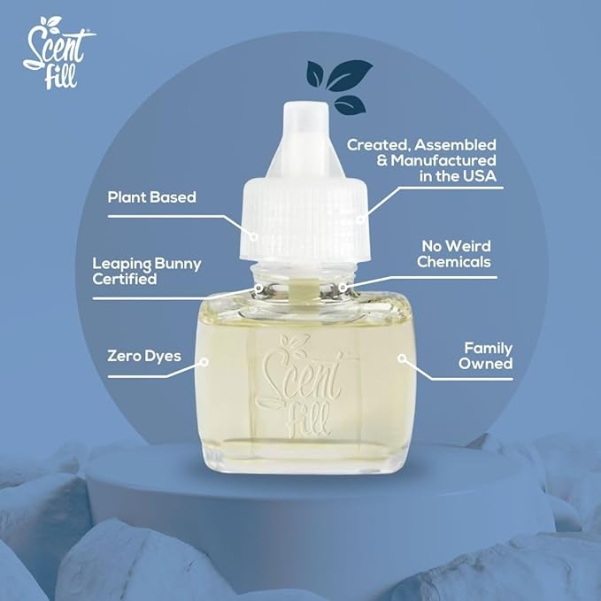 Scent Fill Cucumber Melon Plug in Air Freshener, Scented Oil Refills, 4 Refills