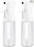 VigorPath Continuous Spray Bottle for Hair – Fine Mist Mister for Hairstyling, Cleaning, Plants, Pets, Barbers, Salons, and Essential Oil Applications (150ml/5 oz) Clear 2 Pack