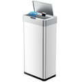 TLSUNNY 21.1 Gallon Motion Sensor Trash Can,Touchless Automatic Garbage Can,Brushed Stainless Steel Smart Bin,with Bag Holder,Soft Close Lid,for Kitchen,Office,RV,Bedroom,Living Room (Silver, 80L)