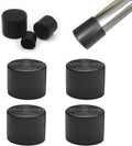 4 Pcs 1-1/2" Round Rubber Chair Leg Caps, PVC Table Leg Covers, Flexible & Anti-Slip Furniture Leg End Caps, Chair Leg Floor Protectors for Bar Stool Leg Patio Indoor, Black