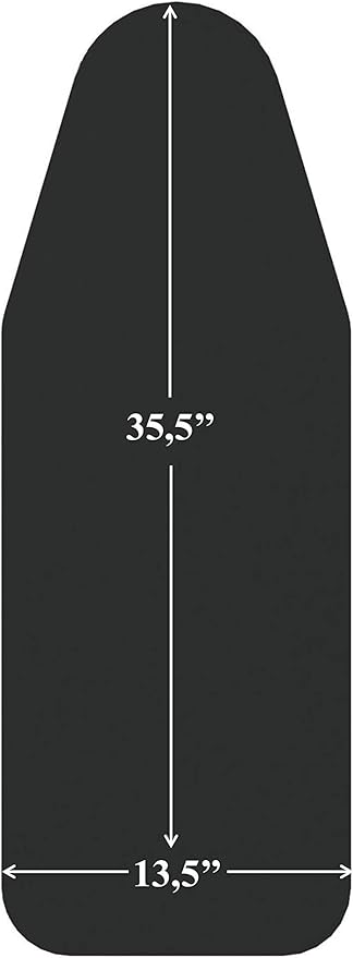 Mabel Home ironing Board Padded Cover, 100% Cotton (6 Different size & Pattern) (13.5" x 35.5" / Spacesaver)