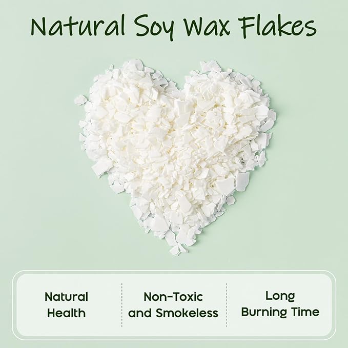 UNOTENA Soy Wax Flakes for Candle Making, Natural Candle Wax, Farm-Sourced, No Additives, Safe and Pure, 40LB