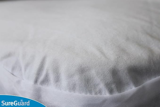SureGuard Queen Size Mattress Protector - 100% Waterproof, Hypoallergenic - Premium Fitted Cotton Cover - Smooth