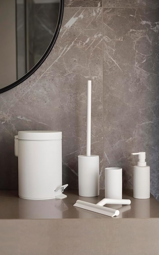 Zone Solo 330241 Toilet Brush, White, H: 17.7 inches (44.8 cm), D: 3.3 inches (8.4 cm), Toilet Brush