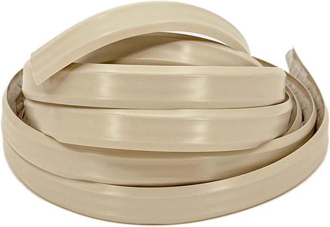 InstaTrim The Original Flexible Trim - 10ft Ivory 1/2" Wide Caulk Tape - Adhesive Trim with Many Uses Including Caulking for Bathtubs, Sinks, Counters, Tile, Floors - Made in USA