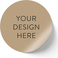 100 Custom Vinyl Stickers - Upload Your own Image, Text, Design, Logo - Personalized Logo Labels for Handmade, Packaging, Bottle, Jars, Candle, Brand Stickers (Brown, 4x4)