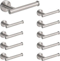 NearMoon Bathroom Toilet Paper Holder, Premium SUS304 Stainless Steel Rustproof Wall Mounted Toilet Roll Holder for Bathroom, Kitchen (10 Pack, Brushed Nickel)