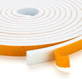 13 Feet Weather Stripping Door Seal, 1" Wide X 3/8" Thick Door Seal Strip High Density Foam Tape Adhesive Strip for Door Soundproofing,Window Insulation (1" x 3/8" x 13FT,White)