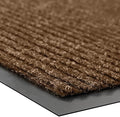 UNIMAT Traffic Guard Door Mat, 3´x 5´, Heavy Duty Waterproof Doormat, Stain and Fade Resistant Welcome Mats, Durable Rubber Backing, Low Pro le Entryway Rug, Shoe and Boot Scraper, Brown