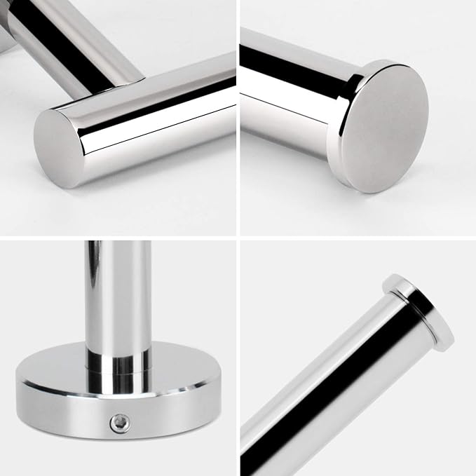 NearMoon Bathroom Toilet Paper Holder, Premium SUS304 Stainless Steel Rustproof Wall Mounted Toilet Roll Holder for Bathroom, Kitchen, Washroom (1 Pack, Chrome Finish)
