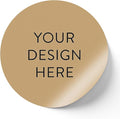 100 Custom Vinyl Stickers - Upload Your own Image, Text, Design, Logo - Personalized Logo Labels for Handmade, Packaging, Bottle, Jars, Candle, Brand Stickers (Brown, 1.5x1.5)