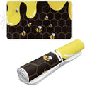 Cute Ironing Mat for Table top Washer,Dryer,Countertop,Bee Portable Iron Pad Blanket for Washer Dryer Countertop Travel 32 x 16 Inch Small Ironing Pads,Yellow