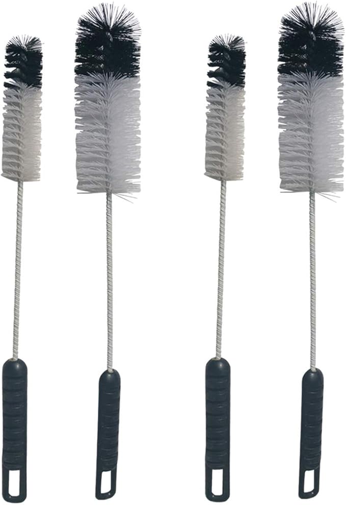 NewFerU Bottle Cleaning Brushes Long Handle Thin, Small Big Wire Cleaner Bendable Flexible for Water Wine Baby Bottles, Pipe, Tube, Hose, Flask (4)