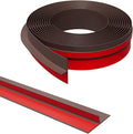 T-Shaped Door Draft Stopper, 1.97 in x 40 Ft Silicone Seal Strip for Windows Gaps, Weather Stripping Seal Strip Shower Sweep, Brown