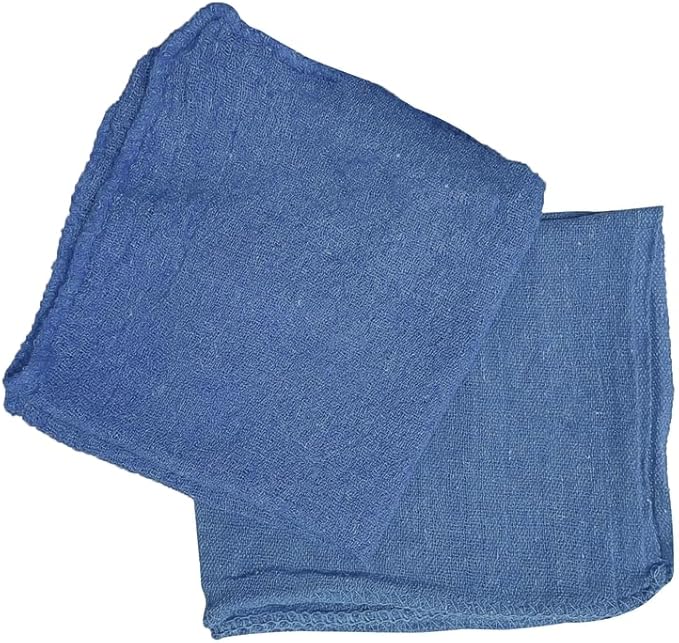 Shop Towels (Blue, 2000-Pack) - Bulk Cleaning Towel in a Bag, Mechanic Cotton Wipes for Car Maintenance, Auto Mechanics & Garage, Wipe Grease & Oil, Machine Wash & Reusable