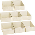 DIMJ Closet Storage Bins 8 Pack - Fabric Trapezoid Closet Organizer Bin, Foldable Storage Baskets for Shelves, Closet Shelf Organizer, Clothing Storage Box for Toys, Books, Towel, Clothes
