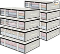 StorageRight Under Bed Storage Bins, 8-Pack 40L Foldable Fabric Storage Bags with Transparent Window, Breathable Organizer for Clothes/Blanket/Comforter/Quilt, White