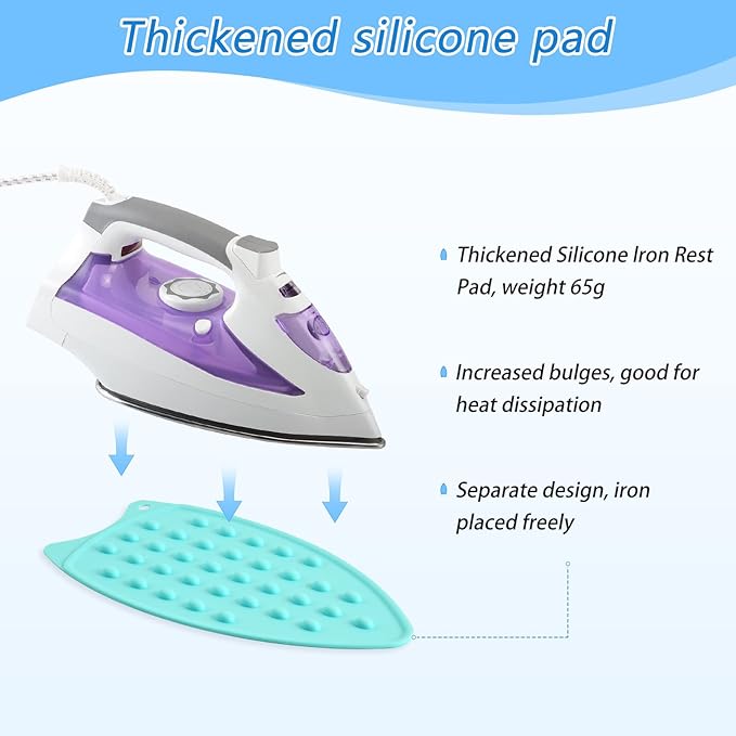 Ironing Mat Portable Ironing Pad Ironing Blanket for Table Top Heat Resistance Double-Side Using Travel Large 47.2 x 27.6 Inch Foldable Lightweight White Flower