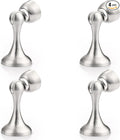 Probrico Brushed Nickel Magnetic Door Stoppers for Bottom of Door, Stainless Steel Magnet Door Catch Door Stops to Keep Door Open, Heavy Duty Door Holder, Wall and Floor Mounting, 4 Pack