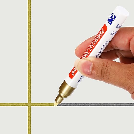 PATIKIL Grout Pen, 4 Pack Black Tile Marker Waterproof Grout Sealer Pen Tile Repair Pens Paint Pens for Wall Floor Bathroom Kitchen Refresh