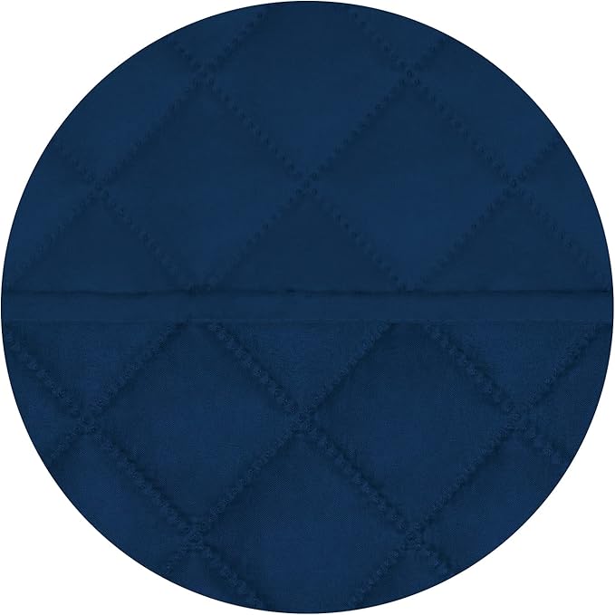 PureFit Reversible Quilted Sofa Cover, Water Resistant Medium Slipcover Furniture Protector, Washable Couch Cover with Non Slip Foam and Elastic Straps for Kids, Pets (Loveseat, Navy/Navy)