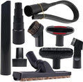 9 Pcs Universal Vacuum Attachments & Brushes for Shop Vac Accessories with 2 1/2" to 1 1/4" & 1 7/8" to 1" Adapter for Shop Vac, 1 1/4" Brush Attachment for Shop Vac, Flexible Crevice Tool