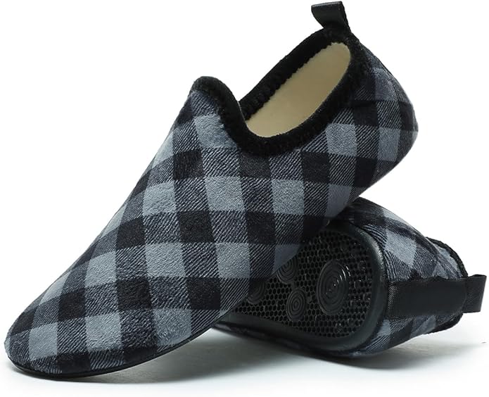 Adult Indoor House Slippers Socks Lightweight Non Slip Grip House Home Shoes for Women Men