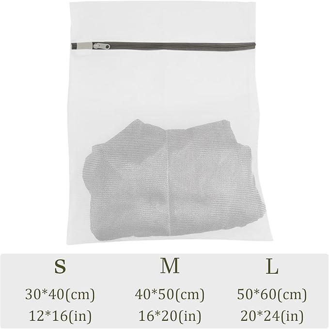 3Pcs Mesh Laundry Bags with Sturdy Zipper, Durable Laundry Room Essentials, Travel Storage Organize Bag, Clothing Laundry Delicates Washing Bags for laundry, Blouse, Bra, Stocking, Underwear, XYD-AA