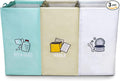 Recycling Bags,Separate Recycling Waste Bin Bags for Kitchen Home, Trash and Recycle Bin Combo,Reusable Waterproof,42 Gallon, Pack of 3 Recycling Bins