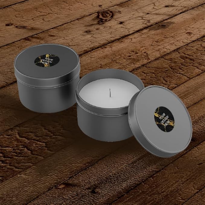 100 Custom Vinyl Stickers - Upload Your own Image, Text, Design, Logo - Personalized Logo Labels for Handmade, Packaging, Bottle, Jars, Candle, Brand Stickers (Black Gold Marble, 1x1)