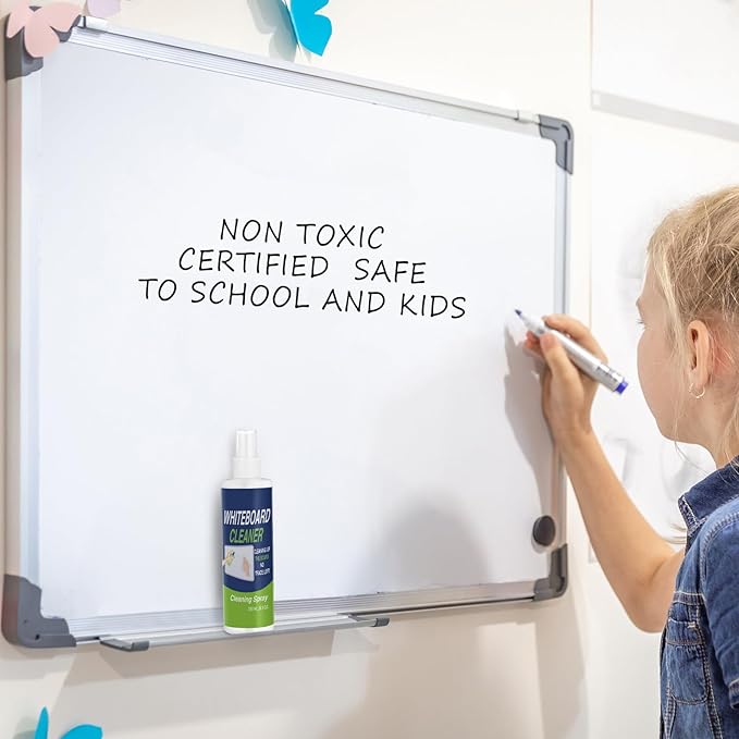 12 Pack Whiteboard Cleaner Spray Bottle 8.5oz Dry Erase Board Surface Cleaner White Board Cleaning Spray Removes Stubborn Marks from Chalkboard