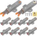 Push to Close Cabinet Latch, Jiayi 10 Pack Push Open Hardware, Cabinet Press Out Latch for Door, Non-Magnetic RV Drawer Closure, Heavy Duty RV Door Catch, Touch Latch for Kitchen