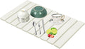 Stone Drying Mat for Kitchen Counter, Collapsible Dish Drying Mat, Fast Drying Diatomaceous Earth Dish Drying Mats, Water Absorbent Diatomite Kitchen Mat (white, small)