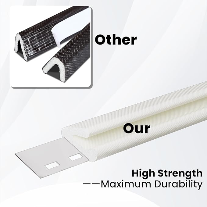 V Shape Foam Weather Stripping Door Frame Seal Strip 2Pcs×26FT Brown, Draft Stopper, Insulation Winter, Weatherstripping, Gap Sealing, Soundproofing, Self-adhesive Used for Exterior Front Door Side
