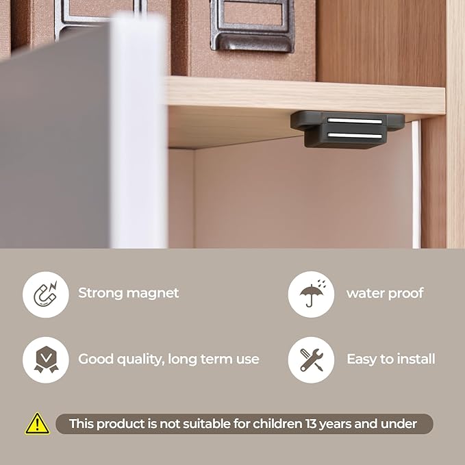 Cabinet Magnetic Catch Door Latch 30LB for Kitchen Drawer Magnets to Stay Closed Magnetic Catch Closet for Drawer（Black 12 Pack）