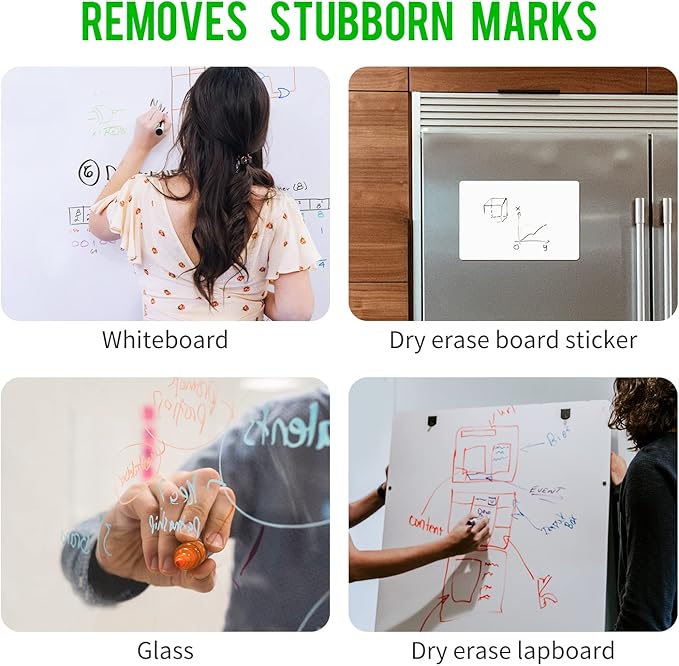 loukin Non-Toxic Whiteboard Cleaner, 8.5 fl oz Dry Erase Board Cleaner, White board Cleaning Spray, Removes Stubborn Marks from Whiteboards, Chalkboard (12-Pack)