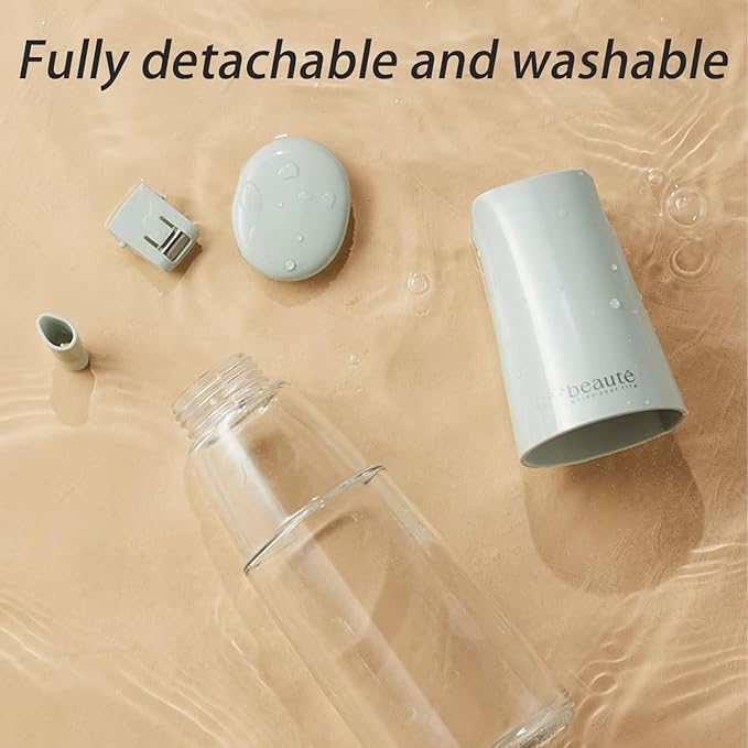 17oz Glass Oil Dispenser for Kitchen, Auto Flip、Non-Drip、Leak Proof, Oil Bottles for Kitchen, Vinegar Dispenser, Cooking Glass Bottle with 500ml (Grayish White)