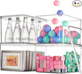 Clear plastic storage bins with LIDS-4packs,storage containers for snacks, cosmetics, books, dog food, Storage Organizer for Nursery，Kitchen, Living room,Bedroom, Bathroom, Office