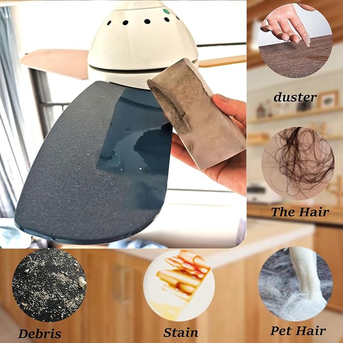 6-Pack Damp Clean Duster Sponge,Magic Sponge Eraser for Housekeeping,Reusable Cleaning Sponge for Blinds,Vents,Mirrors,Glass, Baseboards,Window Track Grooves and Railings(Blue)